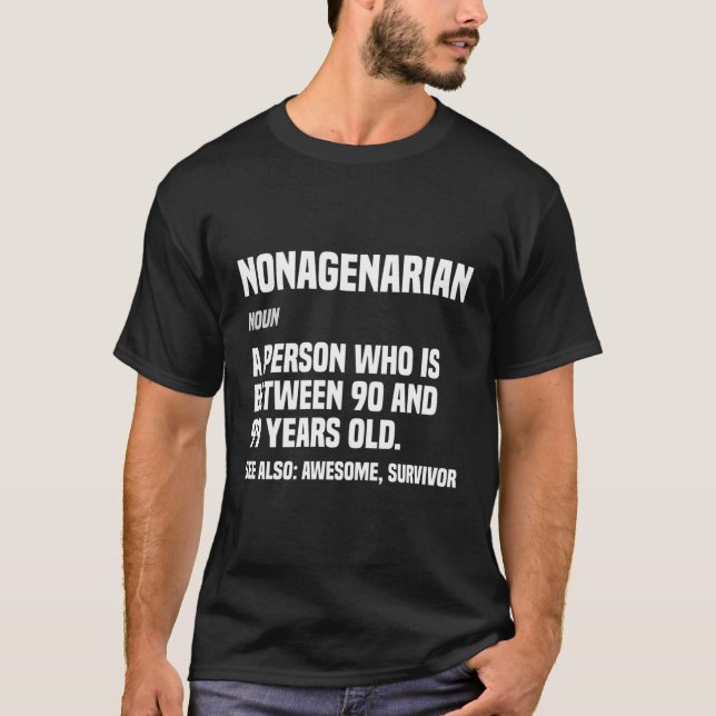 T-shirt Définition non agénarienne 90 90E (Devant)