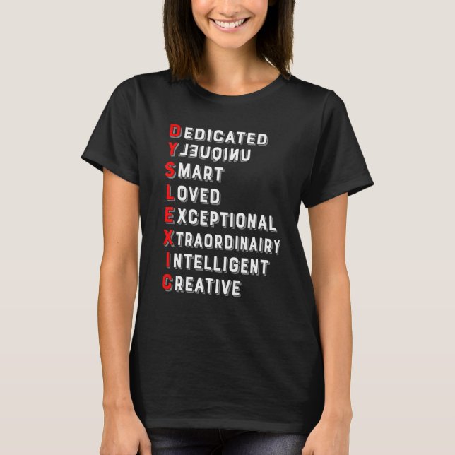T-shirt Definition of Dyslexia Awareness Interventionist T (Devant)