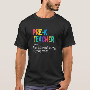 T-shirt Définition Pré K Enseignant Retour À L'École Premi
