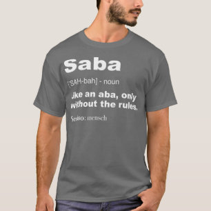 T-shirt Définition Saba Funny Cadeaux Hébreux Grand-Pèr