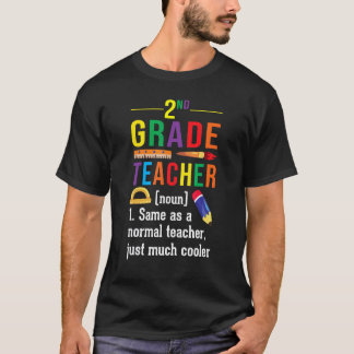 T-shirt Définition Signification Enseignant de 2e année Re