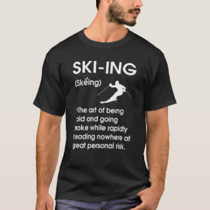 T-shirt Définition Ski Hommes Femmes Enfants Pour Skieurs