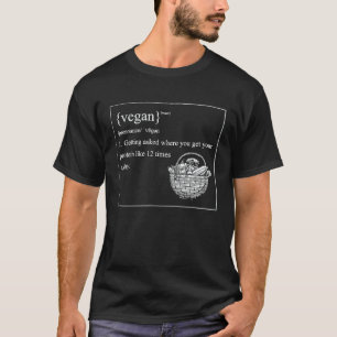 T-shirt Définition végane Interrogé sur vos protéines