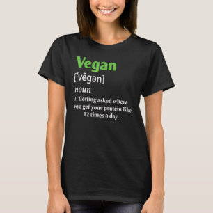T-shirt Définition végane Végan Végétarien Légume Véganism