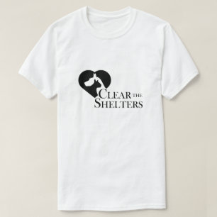 T-shirt Dégagez les abris secourent un chien ou un chat