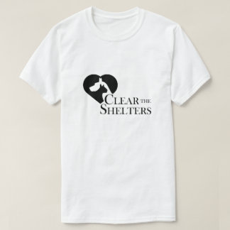 T-shirt Dégagez les abris secourent un chien ou un chat