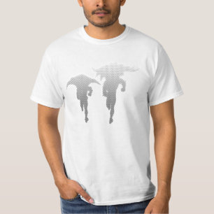 T-shirt Dégradé de demi-ton Batman et Robin