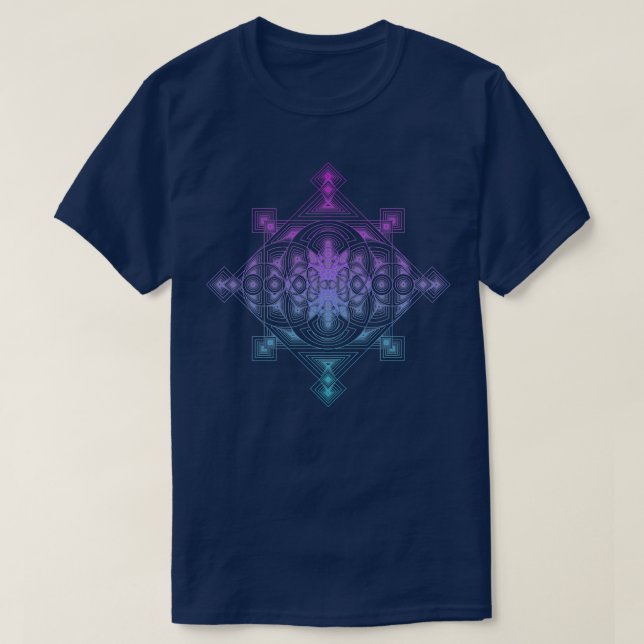 T-shirt Dégradé des chambres supérieures carrés (Design devant)