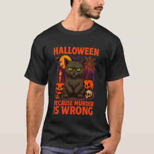 T-shirt Déguisement de chat drôle pour Halloween Pun Orang