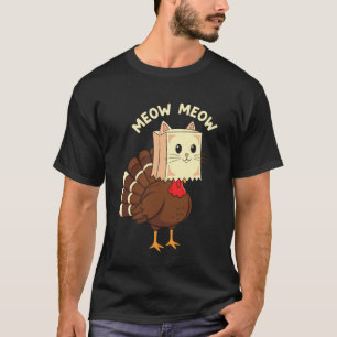 T-shirt Déguisement de dinde de Thanksgiving pour chat drô