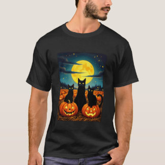 T-shirt Déguisement de fête mignon et effrayant de chats n