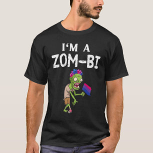 T-shirt Déguisement de Halloween paresseux zombie bisexuel