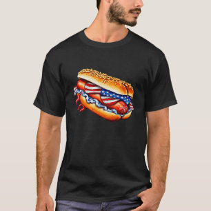 T-shirt Déguisement de hot-dog américain pour fête du 4 ju