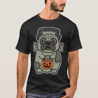 T-shirt Déguisement de pug Halloween Frankenstein Mignon K