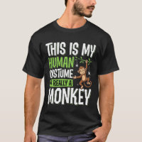 Déguisement de singe drôle vecteur Halloween