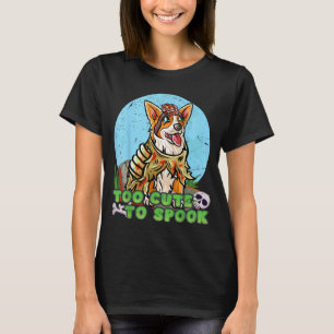 T-shirt Déguisement de zombie Corgi Happy Halloween