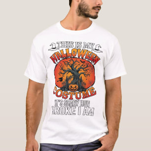 T-shirt Déguisement Halloween Citrouille Cassée Épouvantab