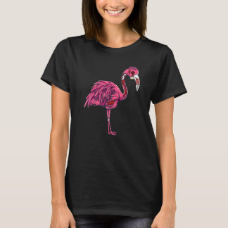 T-shirt Déguisement Halloween Zombie Flamant Rose Effrayan