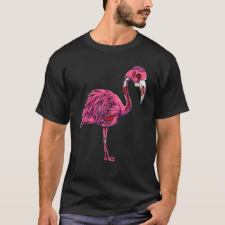 T-shirt Déguisement Halloween Zombie Flamant Rose Épouvant