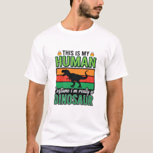 T-shirt Déguisement Humain Dinosaure Drôle Halloween