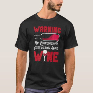 T-shirt Dégustation de vin Sommelier Avertissement Vintage