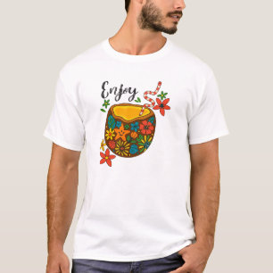 T-shirt Dégustez Un Verre D'Été - Tropical Floral Coconut