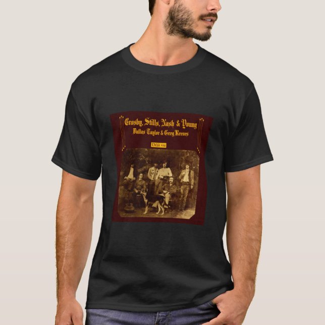 T-shirt Déjà Vu - Crosby Stills Nash Young Classic (Devant)