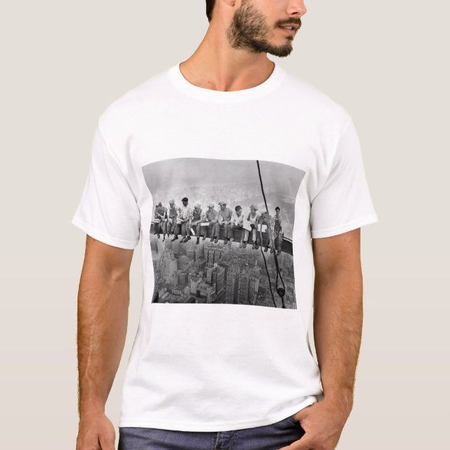 T-shirt Déjeuner au sommet d'un gratte-ciel (Devant)