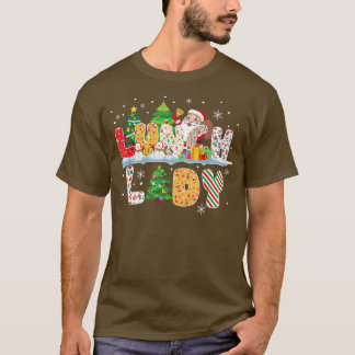 T-shirt Déjeuner dame sapin de Noël Père Noël correspondan