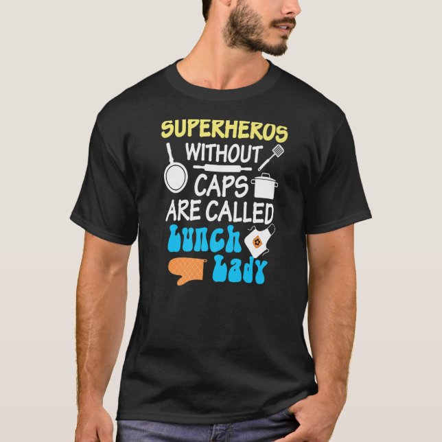 T-shirt Déjeuner élémentaire Lady Cafeteria Travailleuse É (Devant)