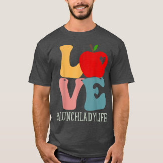 T-shirt Déjeuner Lady Love Apple Super Retro Mignonne Reto