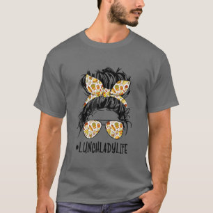 T-shirt Déjeuner Lady Messy Cheveux Femme Bun Déjeuner Lad