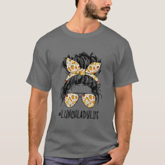 T-shirt Déjeuner Lady Messy Cheveux Femme Bun Déjeuner Lad