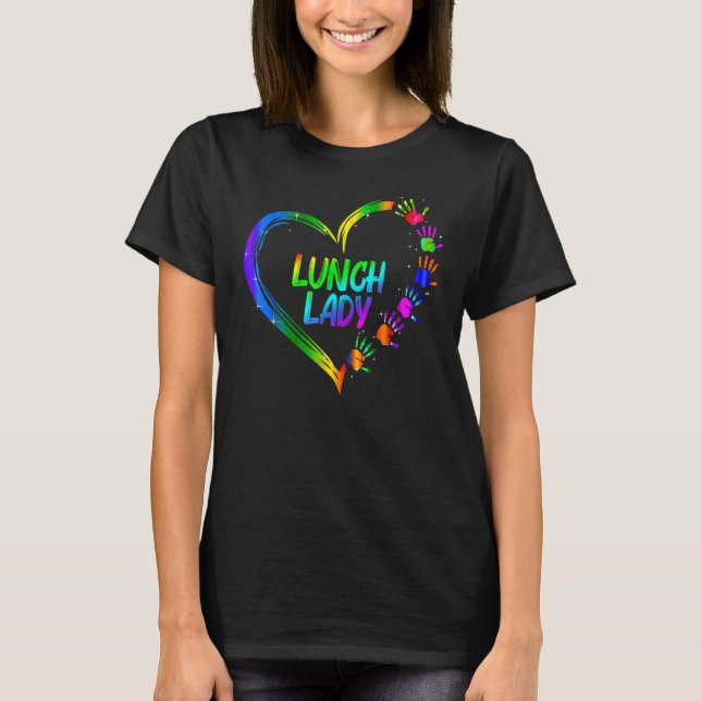 T-shirt Déjeuner Lady School Cafétéria Life Funny Cute Val (Devant)