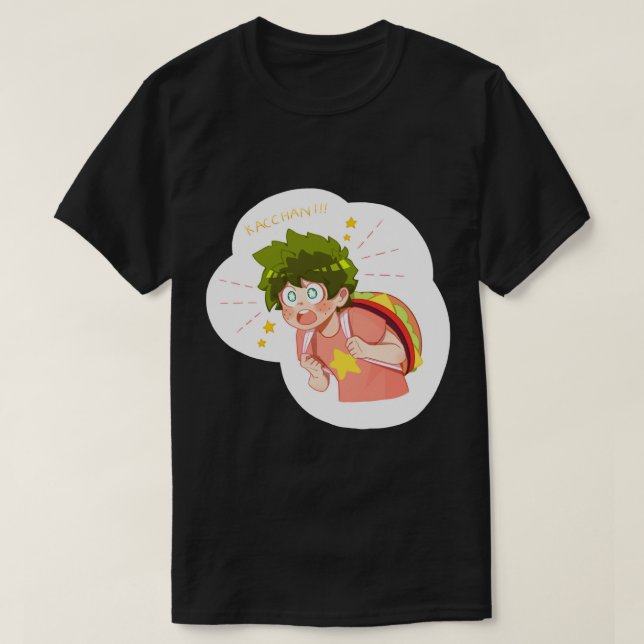 T-shirt Deku est impatient de voir Kacchan (Design devant)