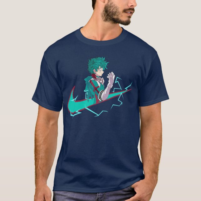 T-shirt Deku Swoosh Anime Fanart (Devant)