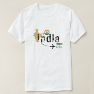 T-shirt DEL Delhi Airport Code T
