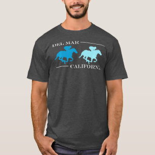 T-shirt Del Mar California Horse Racing Long Manche