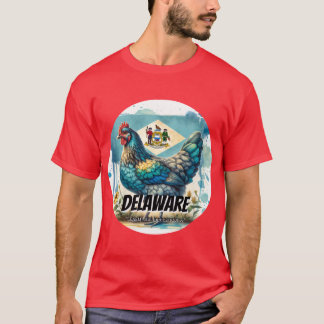 T-shirt Delaware Bold et Gracity Blue Hen État Animal W