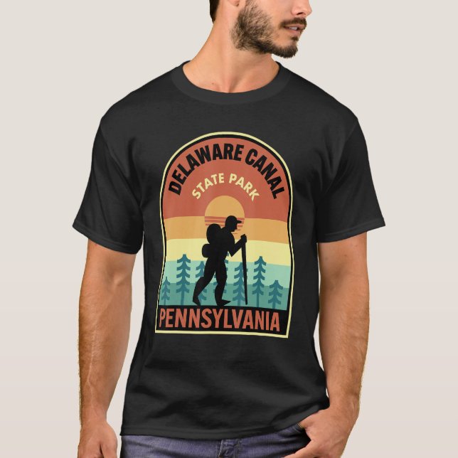 T-shirt Delaware Canal State Park Pennsylvania Retro Hikin (Devant)