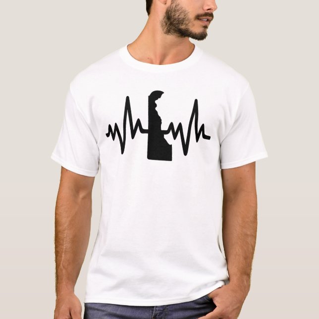 T-shirt Delaware heartbeat design unisex (Devant)