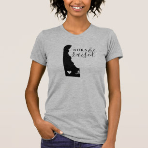 T-shirt Delaware Né et élevé Tee d'État
