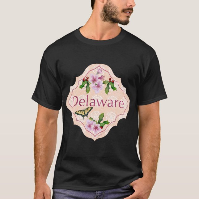 T-shirt Delaware State DE Graphic for water bottle (Devant)