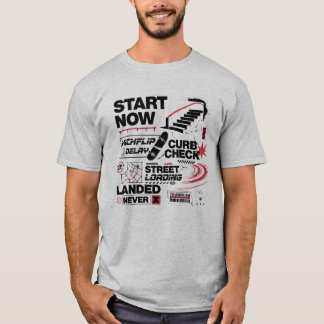 T-shirt Delay de Kickflip Skateboard Street Skating