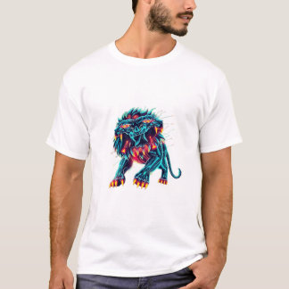 T-shirt Déleash Roar : Lion Cybernétique