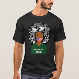 T-shirt Délégué Black Freedom Free Ish depuis 1865