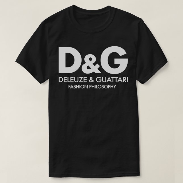 T-shirt Deleuze Guattari Philosophie de mode Classique bla (Design devant)