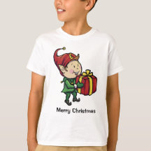 T-shirt d'Elf de Noël de garçons
