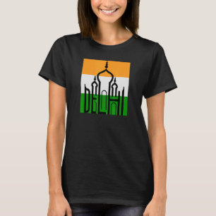 T-shirt Delhi Inde Silhouette Taj Mahal Souvenir Inde Fl
