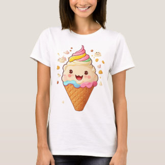 T-shirt Délicieuse crème glacée souriante